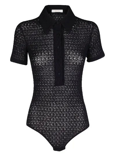 Ssheena Tody Polo-shirt Bodysuit In Black