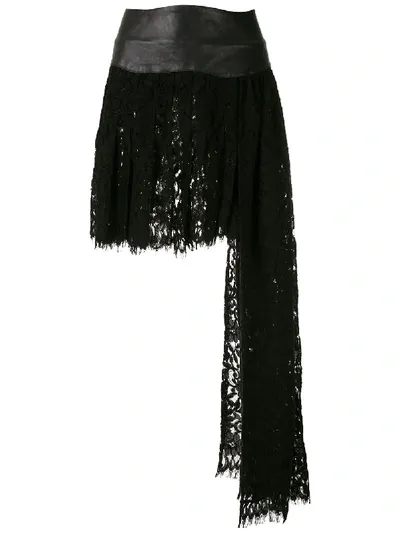 Andrea Bogosian Risa Couture Asymmetric Skirt In Black