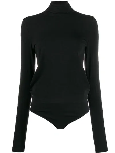 Wolford Colorado Turtleneck String Bodysuit In Black