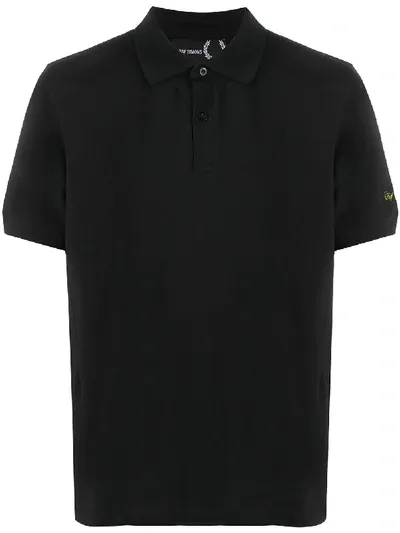 Fred Perry Embroidered Logo Polo T-shirt In Black