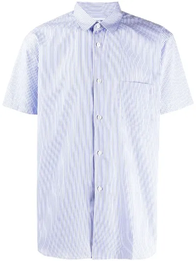 Comme Des Garçons Shirt Striped Print Shirt In Blue