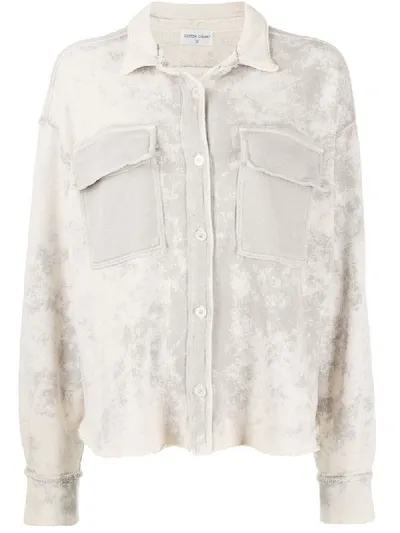 Cotton Citizen Bleached-effect Denim Shirt In Grey