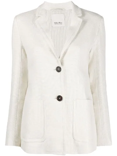 Max Mara Single-breasted Blazer In White