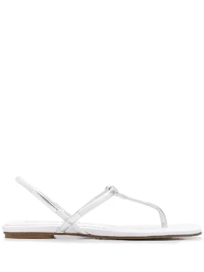 Pedro Garcia Kito Flat Sandals In White