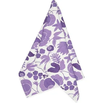 Ladoublej Dish Towel In Wildbird Viola