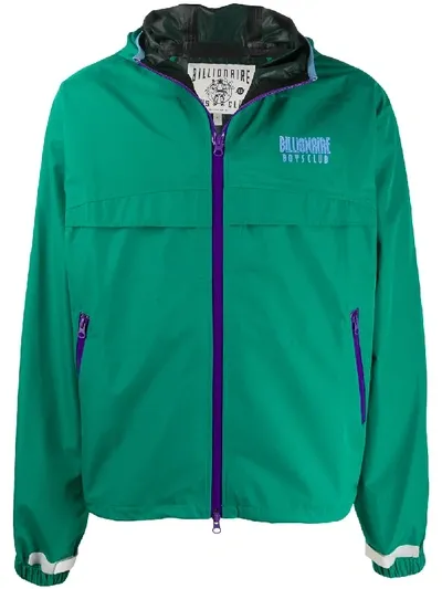 Billionaire Boys Club Logo Technical Hooded Jacket In Green