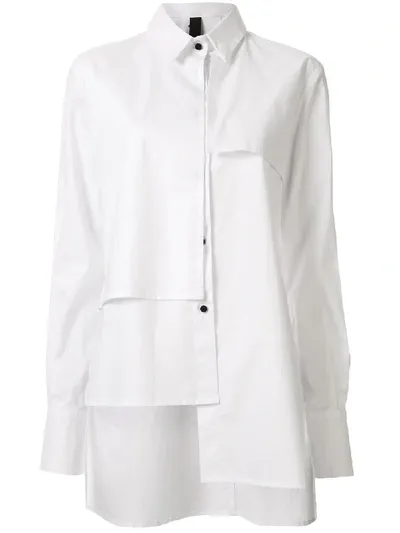 Symetria Caption Asymmetric Shirt In White