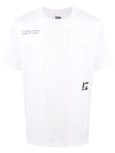 Izzue Logo Print T-shirt In White