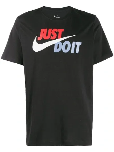 Nike 'just Do It' T-shirt In Black