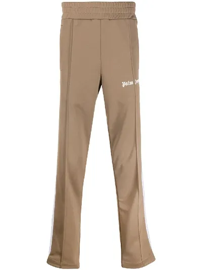 Palm Angels Raised Seam Track Trousers In Brown