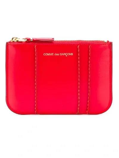 Comme Des Garçons 'raised Spike' Wallet In Red