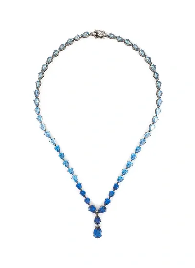 Anabela Chan Aqua Nova' Gemstone Necklace In Blue