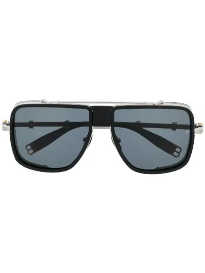 Balmain Eyewear X Akoni Side Shield Sunglasses In Silver