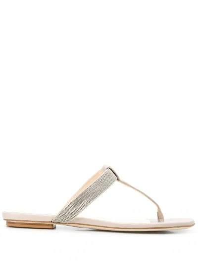 Fabiana Filippi Alba Thong-strap Sandals In Neutrals