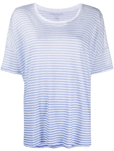 Majestic T-shirt Mit U-boot-ausschnitt In Blue