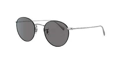 Oliver Peoples Ov1186s Coleridge Sun Metal And Crystal Round Sunglasses In Silver