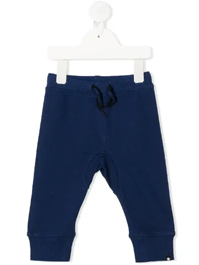 Molo Babies' Stan Star Patch Detail Track Pants In Blue