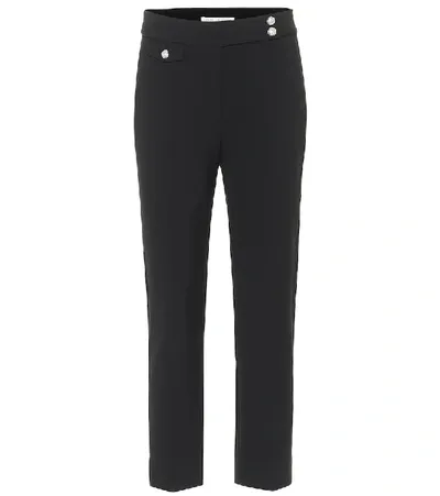 Veronica Beard Renzo High-rise Slim Cropped Pants In Black