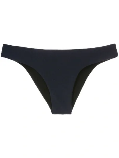 Haight Crepe Basic Bikini Bottom In Blue