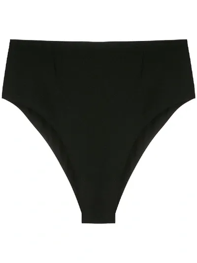 Haight High Leg Highwaisted Bikini Bottom In Schwarz