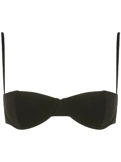 Haight Straight Balconette Bikini Top In Black