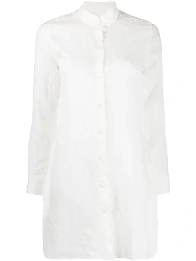 Mc2 Saint Barth Embroidered Loose Fit Shirt In White