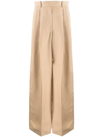 Tom Ford High-waist Flared Trousers In Neutrals