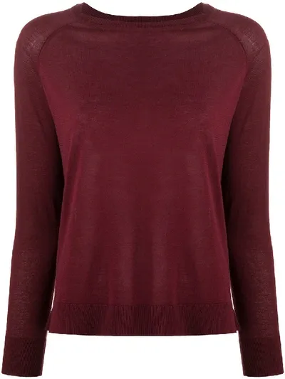 Aspesi Raglan-sleeved Sweater In Purple