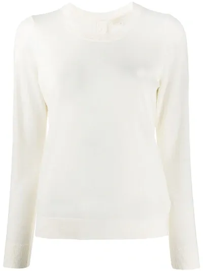 Michael Michael Kors Button-down Back T-shirt In Neutrals