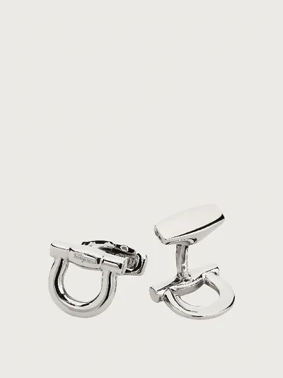 Ferragamo Gancini Cufflinks In Silver