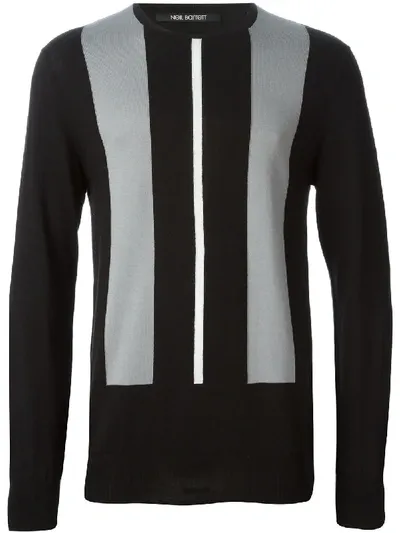 Neil Barrett Pullover Mit Kontraststreifen In Black