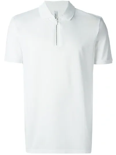 Neil Barrett Poloshirt Mit Reissverschluss In White