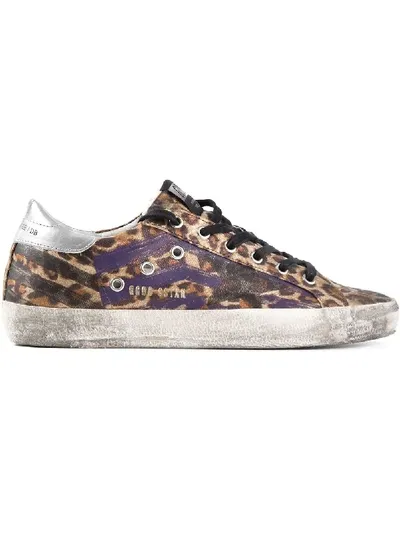 Golden Goose Sneakers In Distressed-optik In Brown