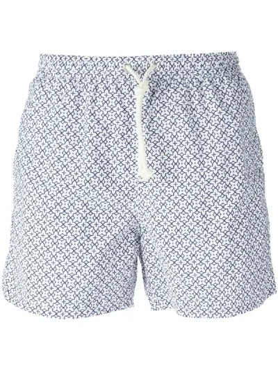 Kiton Badeshorts Mit Blumen-print In Blue