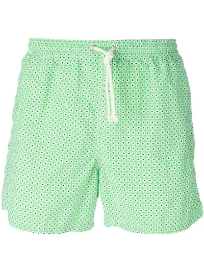 Kiton Badeshorts Mit Blumen-print In Green