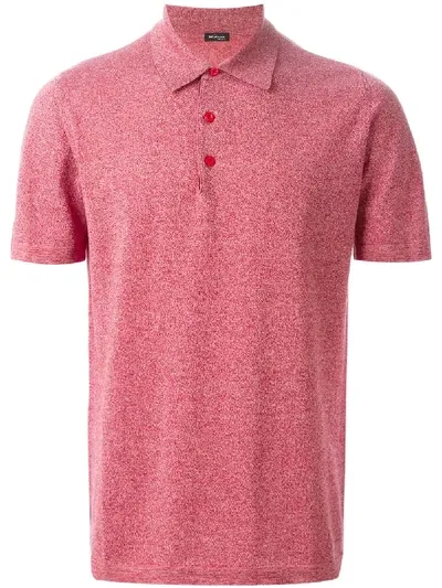 Kiton Meliertes Poloshirt In Red