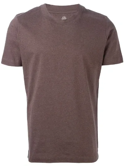 Eleventy T-shirt Mit Rundem Ausschnitt In Brown