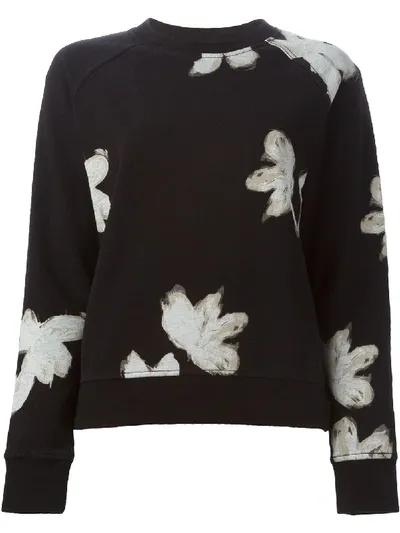 Marc By Marc Jacobs Sweatshirt Mit Blumenmalereien In Black