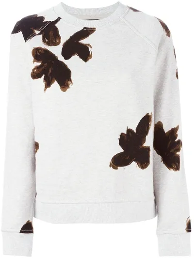 Marc By Marc Jacobs Pullover Mit Pinselstrich-print In Grey