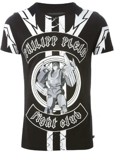 Philipp Plein T-shirt Mit "fight Club"-print In Black