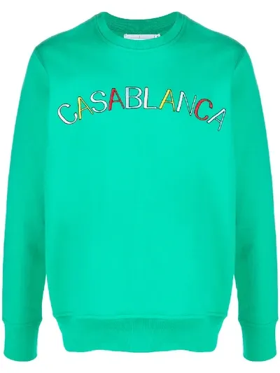 Casablanca Logo Patch Sweatshirt In Green