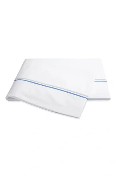 Matouk Essex 350 Thread Count Flat Sheet In Azure