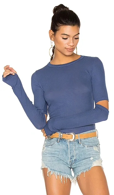 Michael Lauren Solomon Elbow Slit Tee In Seaport