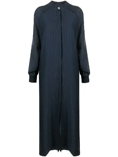 Kristensen Du Nord Maxi Shirt Dress In Blue