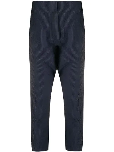 Kristensen Du Nord High Rise Cropped Trousers In Blue