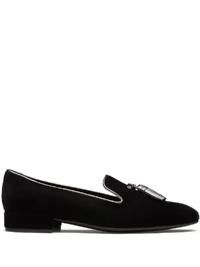 Church's Cassy Velvet Loafers In Black