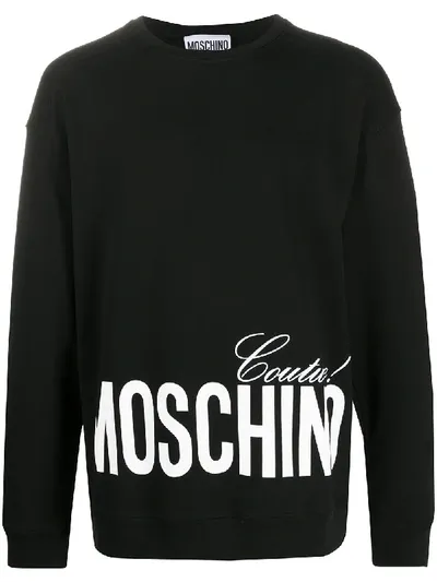 Moschino Couture! Crew Neck Sweatshirt In Schwarz