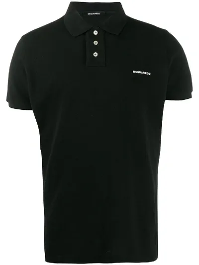 Dsquared2 Poloshirt Mit Logo In Schwarz