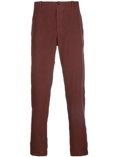 Transit Straight-leg Linen Trousers In Red