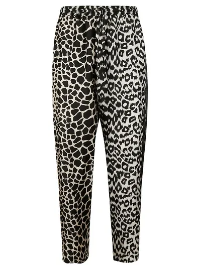 Pierre-louis Mascia High-waist Animal-pattern Trousers In Neutrals